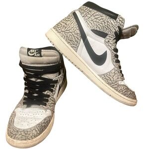 Nike Air Jordan 1 Retro High OG White Cement Elephant Print DZ5485-052 Mens 11